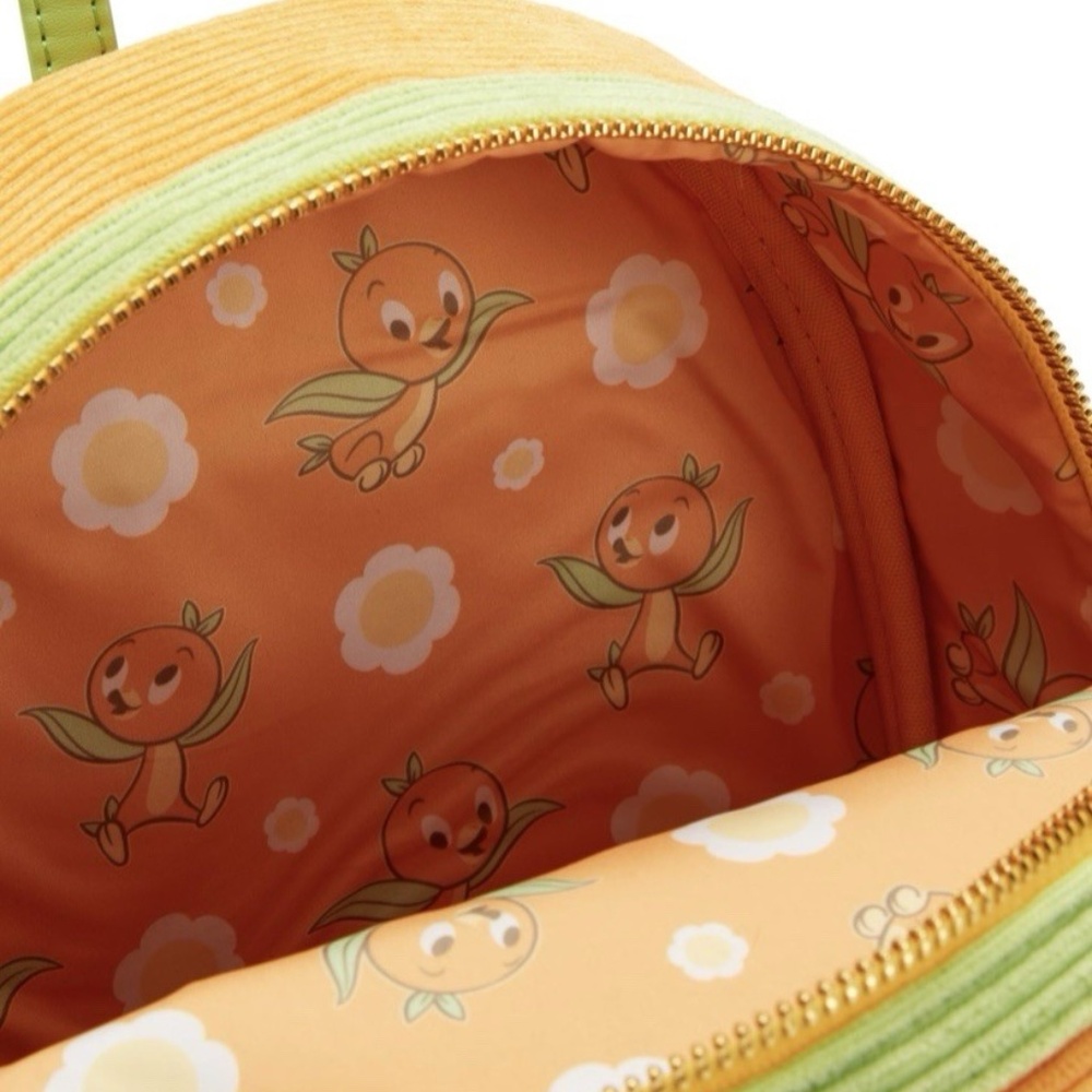Disney Parks Orange Bird Corduroy Loungefly Backpack Pastel - NEW - Picture 4 of 4